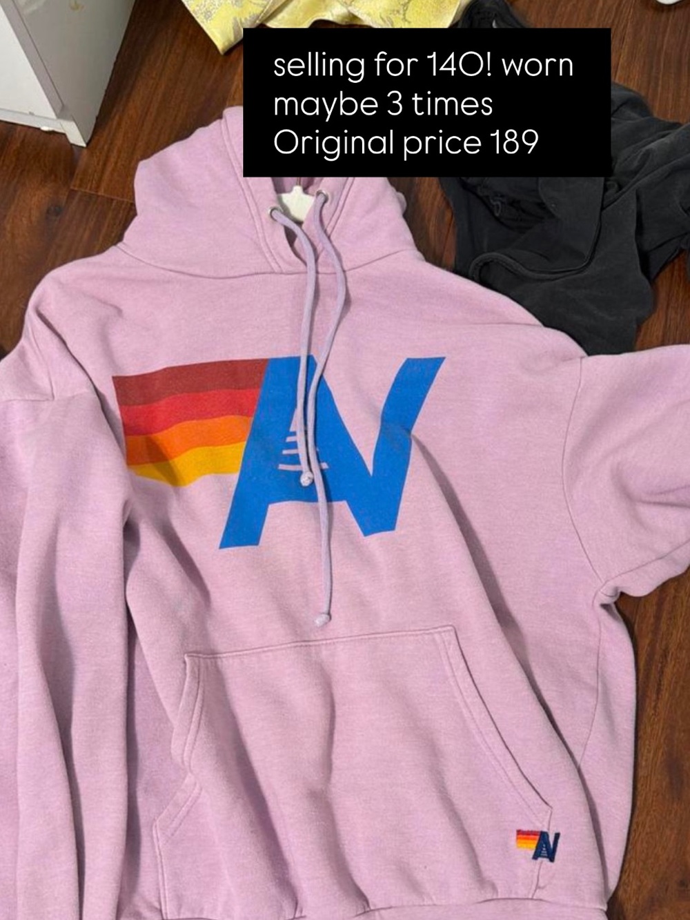 Lavender Rainbow Logo Hoodie Sweatshirt - Women Sweater
